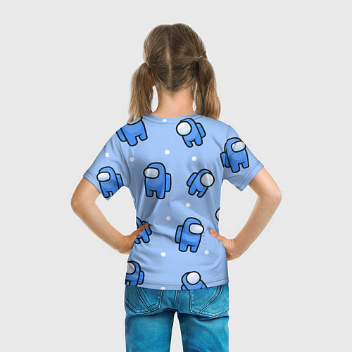 Детская футболка Among Us - Синий цвет / 3D-принт – фото 6