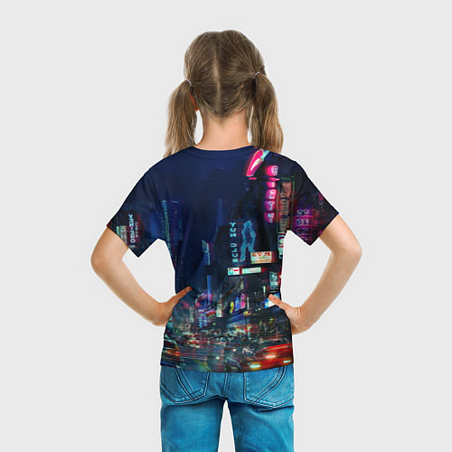 Детская футболка Киберпанк 2077 глитч / 3D-принт – фото 6
