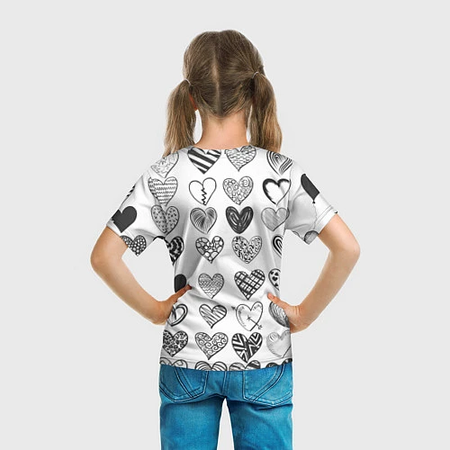Детская футболка Сердца / 3D-принт – фото 6