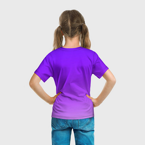 Детская футболка Фиолетовый космос / 3D-принт – фото 6