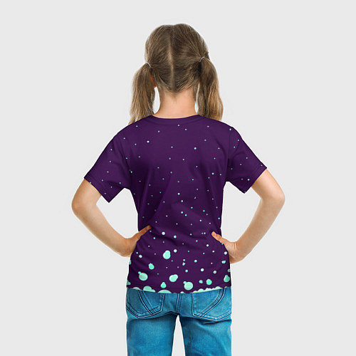 Детская футболка AMONG US neon rainbow / 3D-принт – фото 6