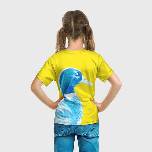 Детская футболка Оставайся диким - селезень / 3D-принт – фото 6