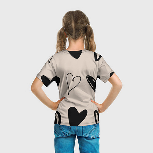 Детская футболка Сердечный паттерн / 3D-принт – фото 6