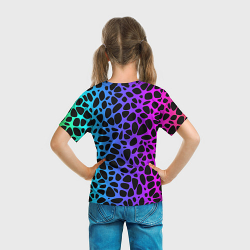 Детская футболка Неоновый градиент / 3D-принт – фото 6