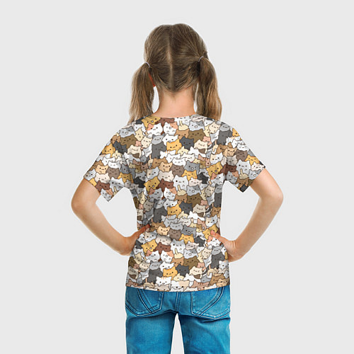 Детская футболка Котики муркотики / 3D-принт – фото 6