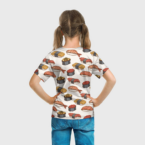 Детская футболка I love sushi Я люблю суши / 3D-принт – фото 6