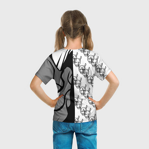 Детская футболка DEMON BLACKWHITE / 3D-принт – фото 6