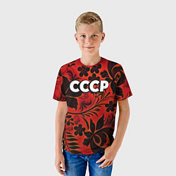 Футболка детская СССР хохлома, цвет: 3D-принт — фото 2