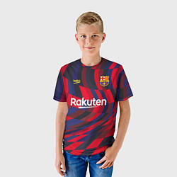 Футболка детская FC Barcelona La Liga Pre-Match 202122, цвет: 3D-принт — фото 2