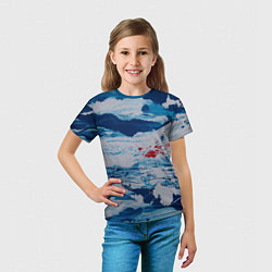 Футболка детская Холодная абстракция, цвет: 3D-принт — фото 2