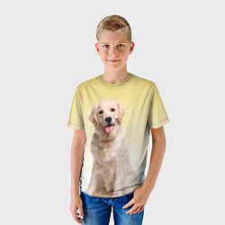 Футболка детская Лабрадор ретривер пес, цвет: 3D-принт — фото 2