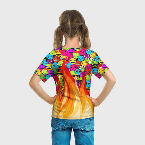 Детская футболка SLAVA MARLOW - Смайлики / 3D-принт – фото 6