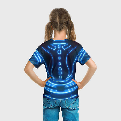 Детская футболка Неоновая броня Neon Armor / 3D-принт – фото 6