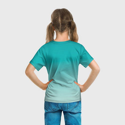 Детская футболка Котик на подстилке / 3D-принт – фото 6