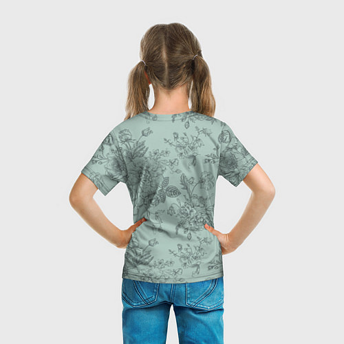 Детская футболка Пионы и розы / 3D-принт – фото 6