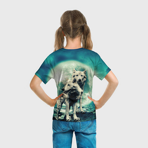 Детская футболка Волки, пара / 3D-принт – фото 6
