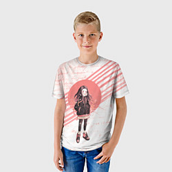 Футболка детская Незуко, цвет: 3D-принт — фото 2