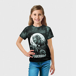 Футболка детская Powerwolf, цвет: 3D-принт — фото 2