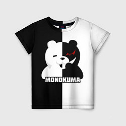 Футболка детская MONOKUMA МОНОКУМА BEAR, цвет: 3D-принт