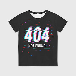 Футболка детская Глитч 404, цвет: 3D-принт