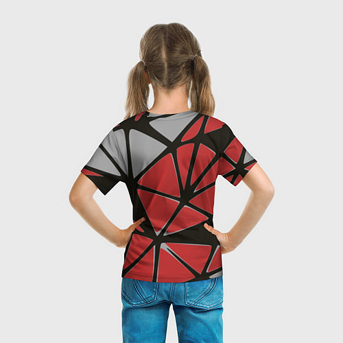 Детская футболка Треугольники / 3D-принт – фото 6