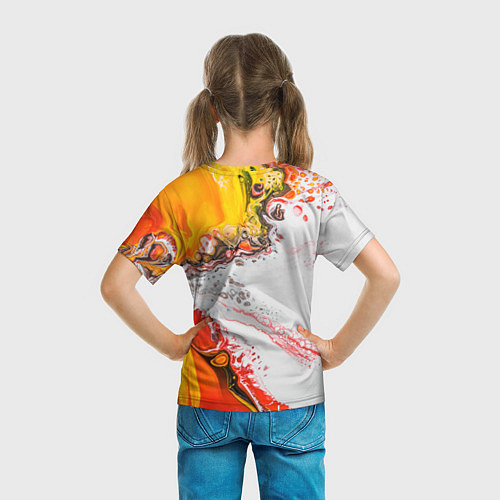 Детская футболка Рисунок желтой краской / 3D-принт – фото 6