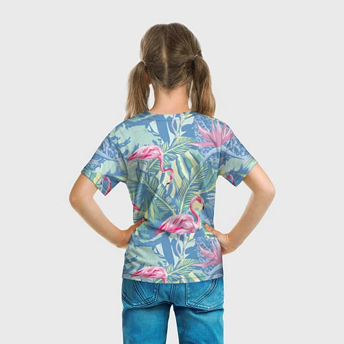 Детская футболка Фламинго / 3D-принт – фото 6