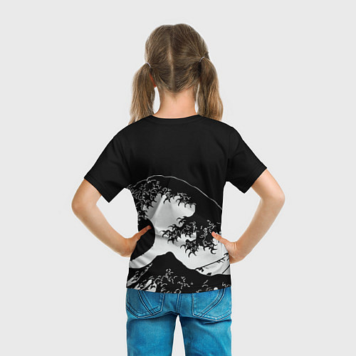 Детская футболка Волна Канагава / 3D-принт – фото 6