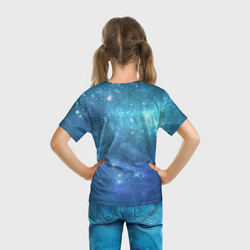 Детская футболка Кот Космос / 3D-принт – фото 6