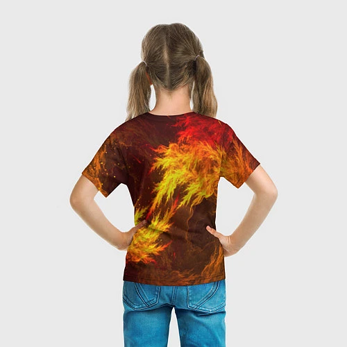 Детская футболка Огненный Лис / 3D-принт – фото 6