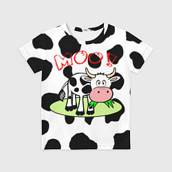 Футболка детская Moo!, цвет: 3D-принт