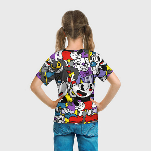Детская футболка Cuphead главные герои / 3D-принт – фото 6