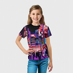 Футболка детская Переулок Токио, цвет: 3D-принт — фото 2
