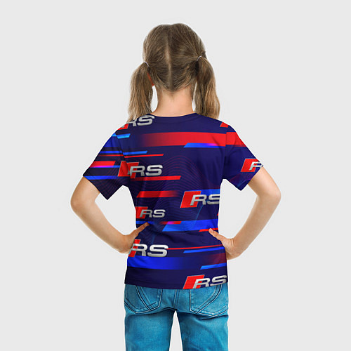 Детская футболка AUDI RS SPORT АУДИ РС СПОРТ / 3D-принт – фото 6