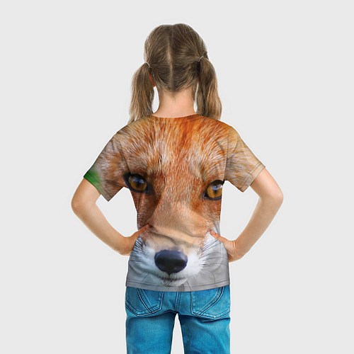 Детская футболка Крупно мордочка лисы / 3D-принт – фото 6