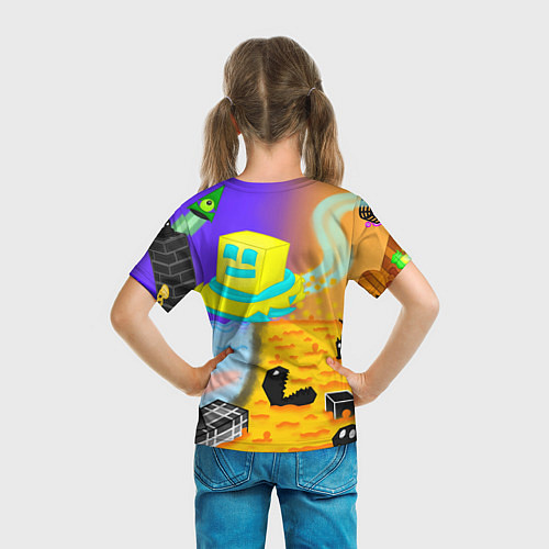 Детская футболка Geometry Dash RobTop Z / 3D-принт – фото 6