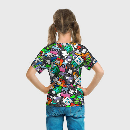 Детская футболка Geometry Dash Pattern Z / 3D-принт – фото 6