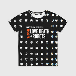 Футболка детская LOVE DEATH ROBOTS $$$, цвет: 3D-принт