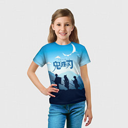 Футболка детская Клинок, рассекающий демонов в горах, цвет: 3D-принт — фото 2