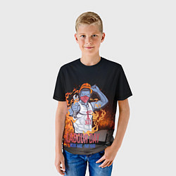 Футболка детская Work hard, цвет: 3D-принт — фото 2