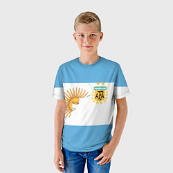 Футболка детская Сборная Аргентины, цвет: 3D-принт — фото 2