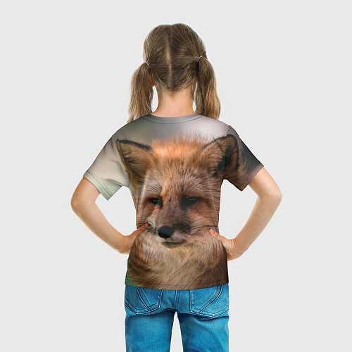 Детская футболка Строгая лисица / 3D-принт – фото 6