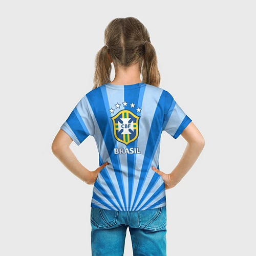 Детская футболка Роберто Карлос Бразилия / 3D-принт – фото 6