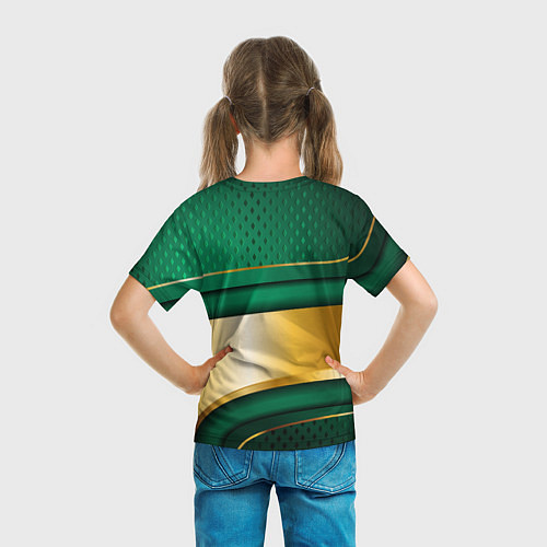 Детская футболка GREEN GOLD 3D / 3D-принт – фото 6