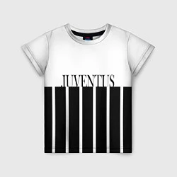 Футболка детская Juventus Tee Black and White 202122, цвет: 3D-принт