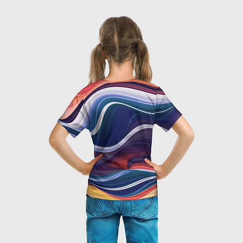 Детская футболка Colored lines / 3D-принт – фото 6