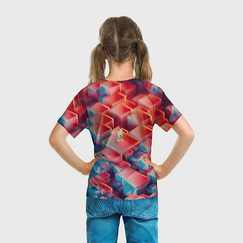 Детская футболка Неоновая пара / 3D-принт – фото 6