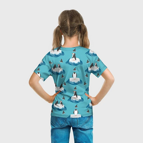 Детская футболка Пингвины / 3D-принт – фото 6