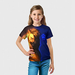 Футболка детская Furry lion, цвет: 3D-принт — фото 2