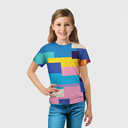 Футболка детская Плавные узоры, цвет: 3D-принт — фото 2